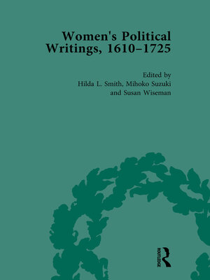 cover image of Women's Political Writings, 1610-1725 Vol 3
